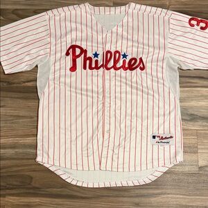 PHILADELPHIA PHILLIES Authentic Majestic Sz. 54 Halladay Baseball Jersey